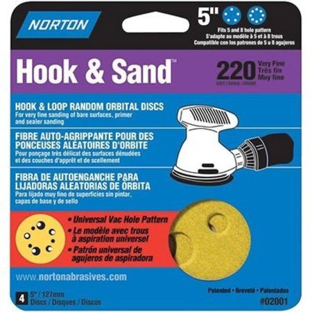 NORTON CO Sanding Disc H/L 5In 220Grit 02001